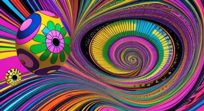 Op Art Vortex of Color and Shape