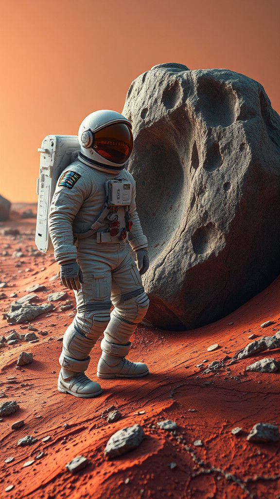 Astronaut Finds Alien Fossils on Mars