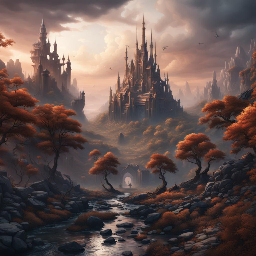 Fantastical Matte Painting with Deep Color