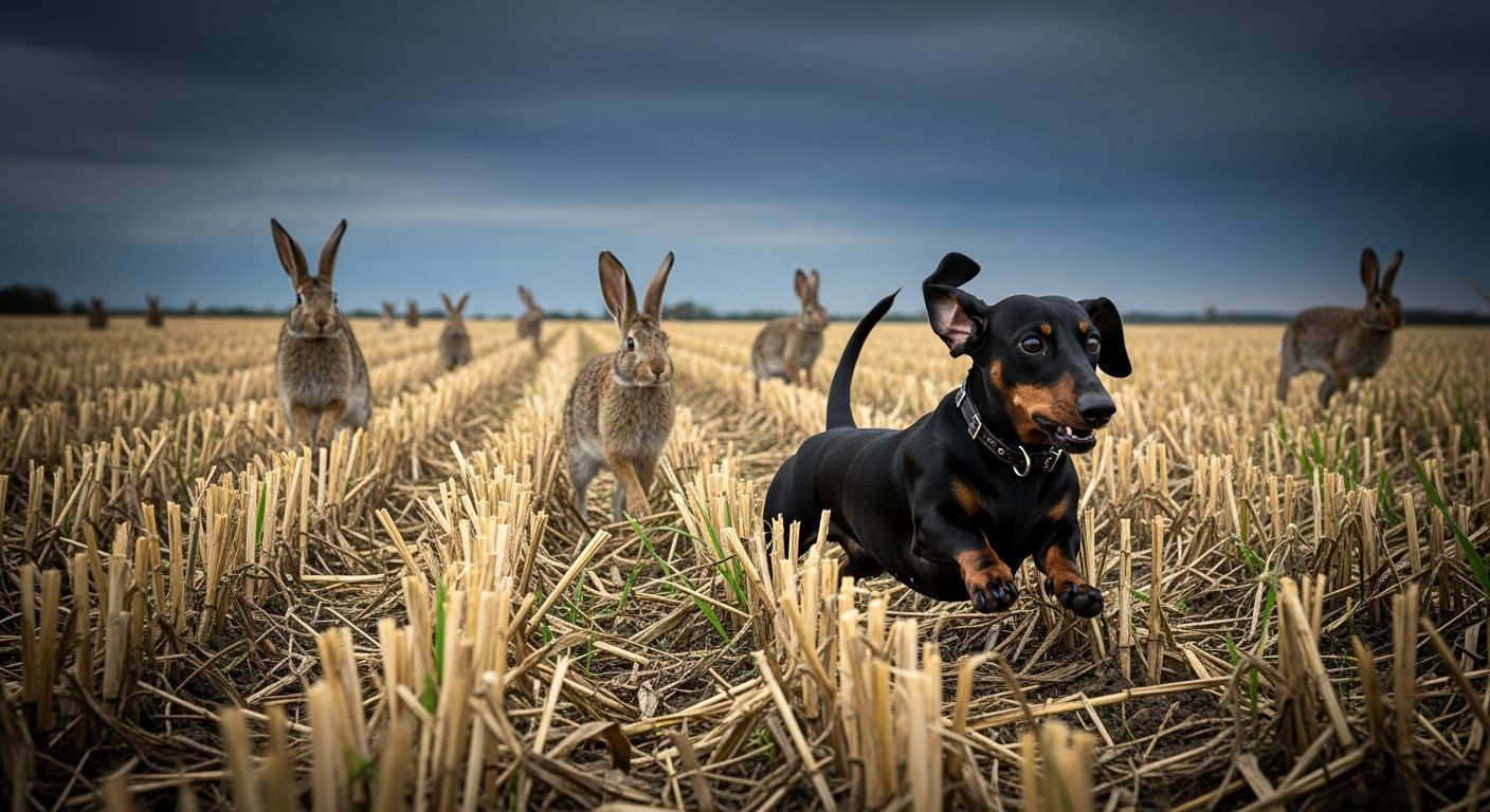 Sausage Dog's Wild Run Through Cornfield