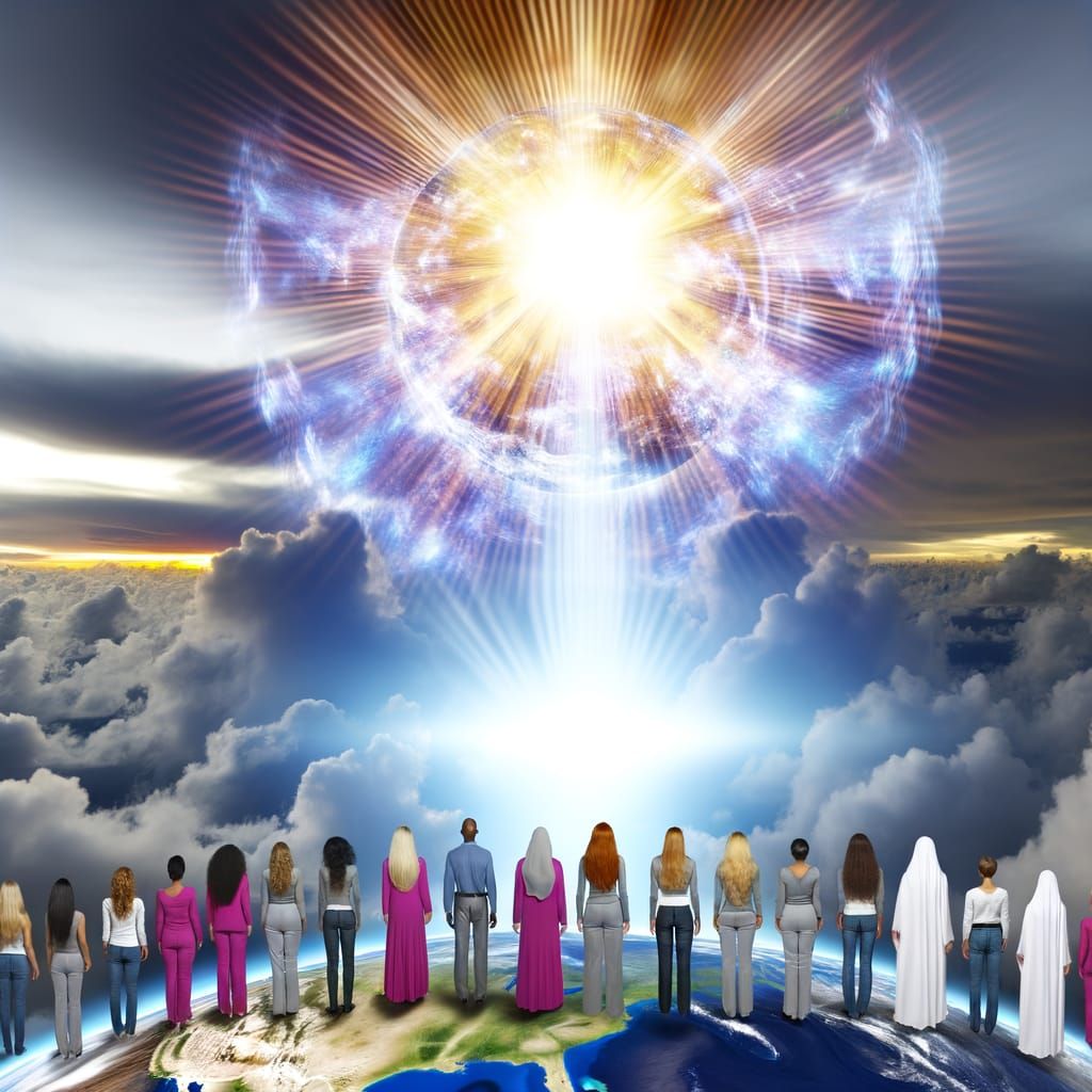 Divine Being Sends Healing Light to Earth