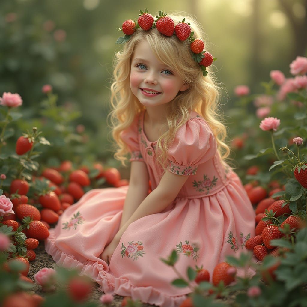 Blonde Maiden in Pastel Paradise
