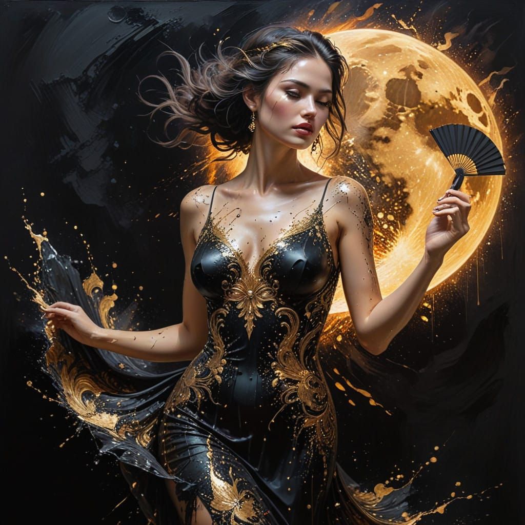 Ethereal Beauty Under Starry Night