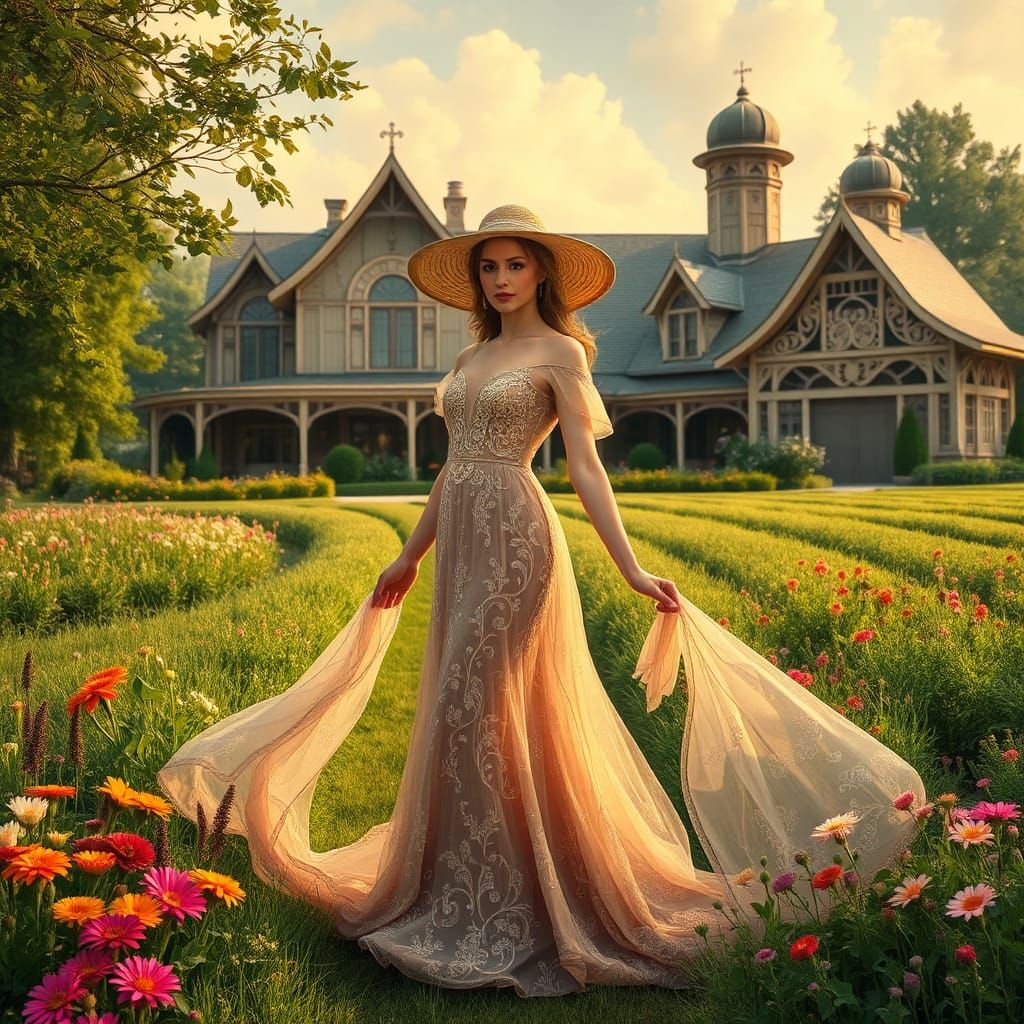 Farm House in rococo architecture