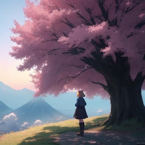 Anime Key Visual Art in Deep Color