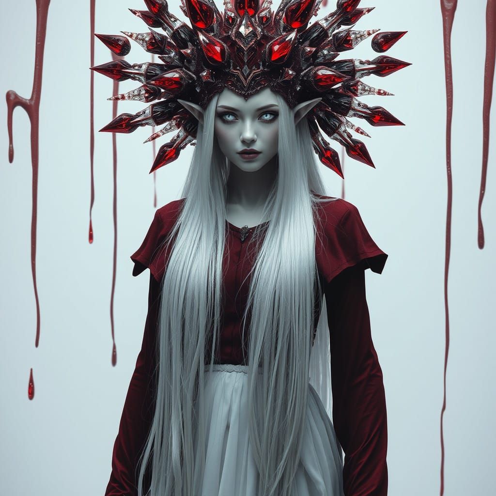 Godlike Warrior with Ethereal Aura and Dark Mysticism