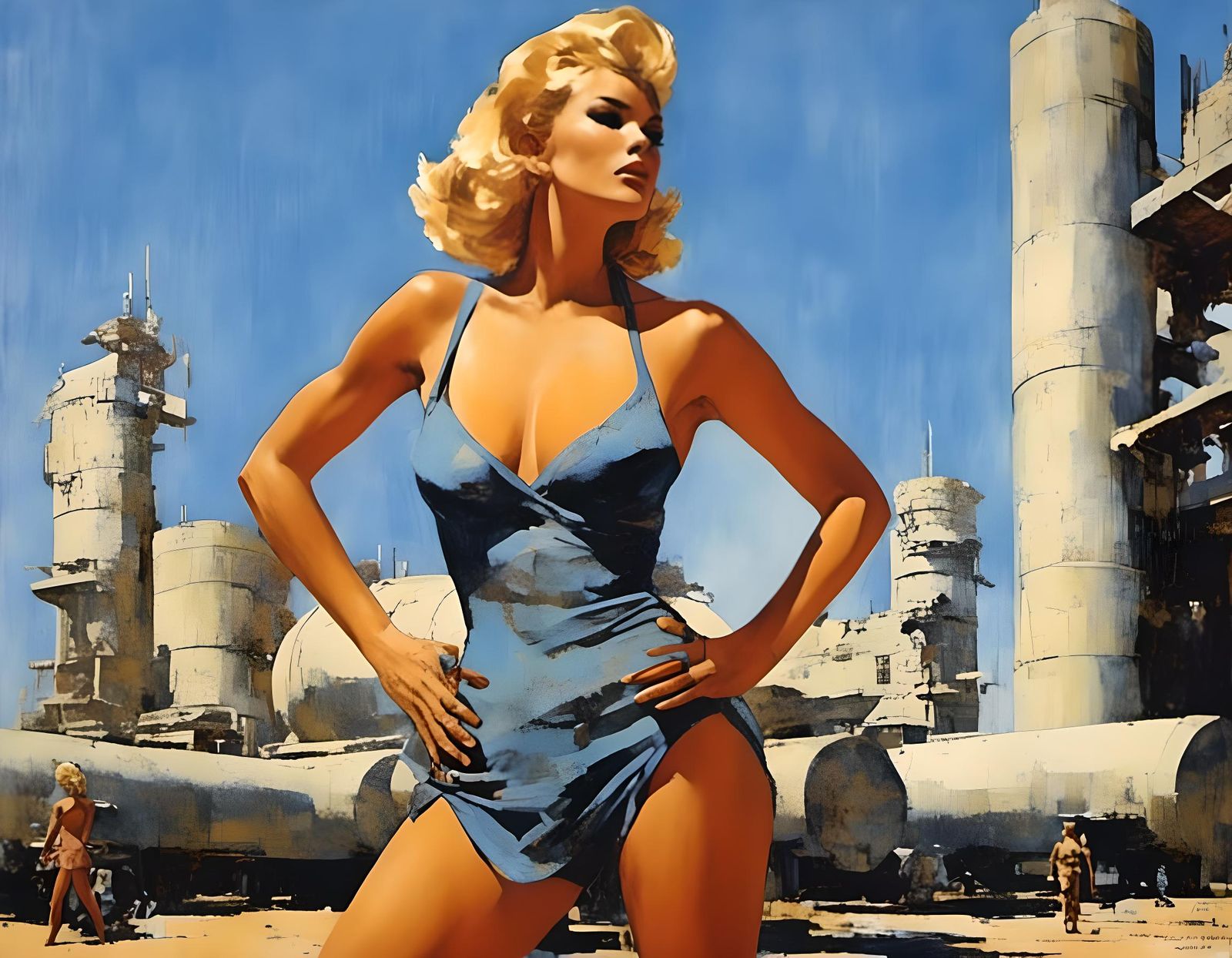 Soviet Brutalist Propaganda: Woman at Missile Site