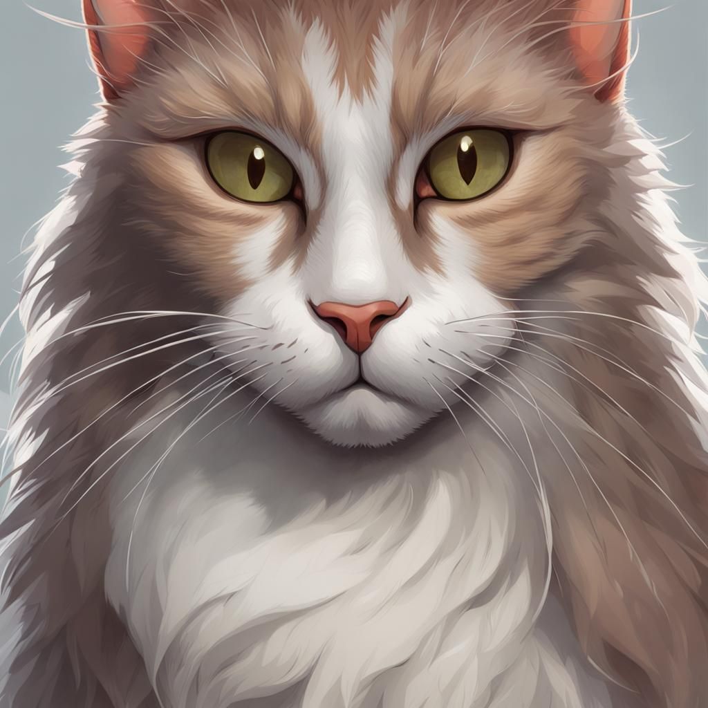 Hyperdetailed Cat Portrait with Dynamic Lighting