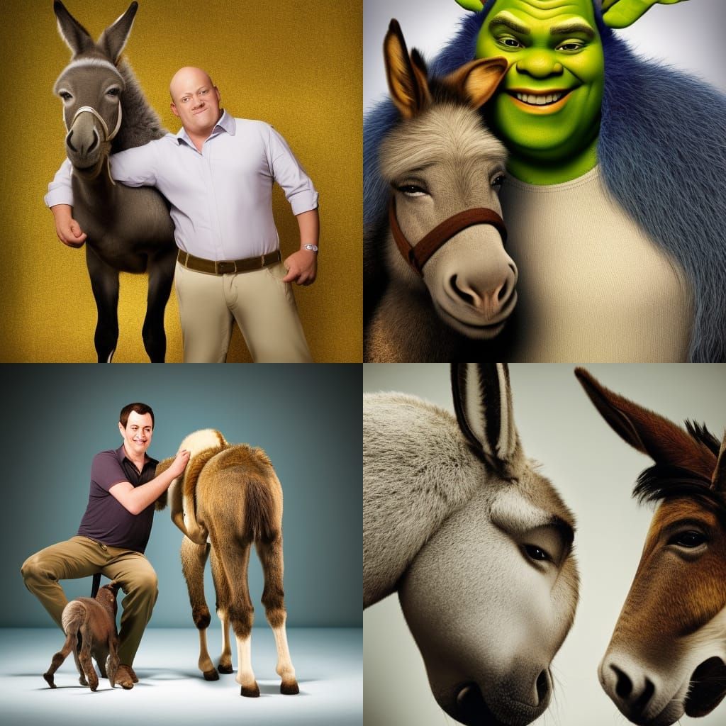 Shrek and Donkey Portrait, Professional Photography