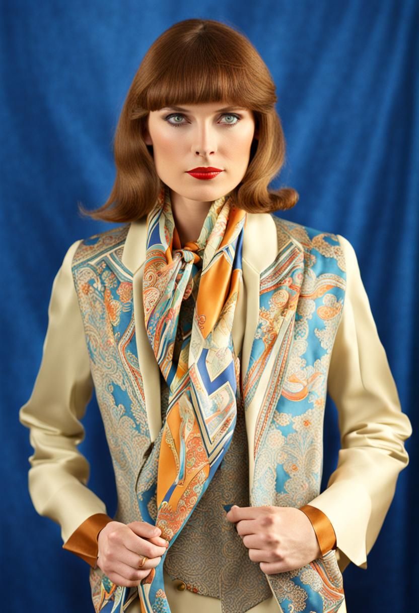 Elegant Vintage 1970s Fashion Portrait