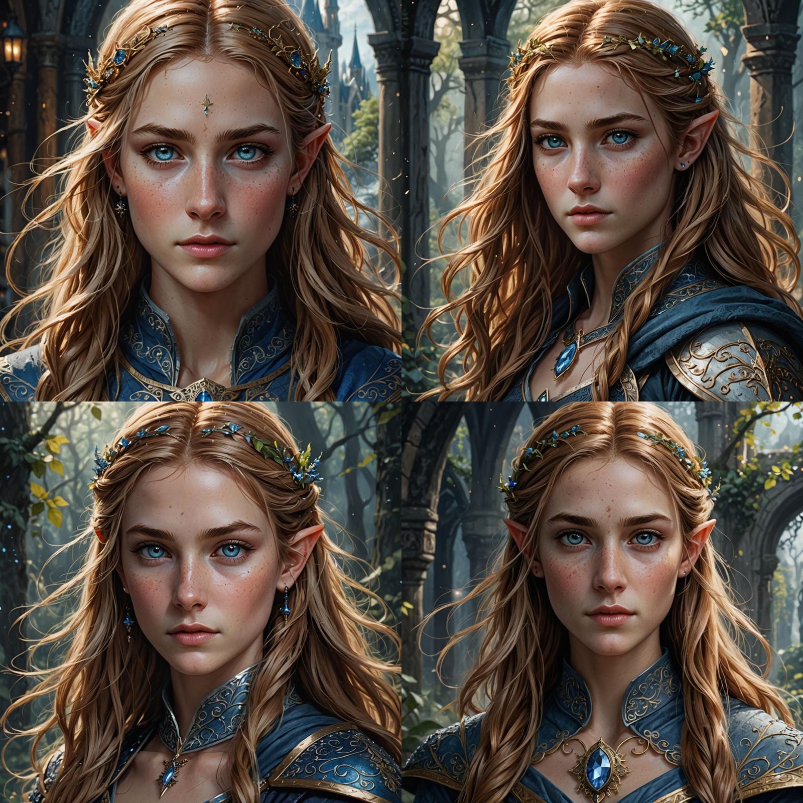 Beautiful High Elf Portrait in Fantasy Concept Art
