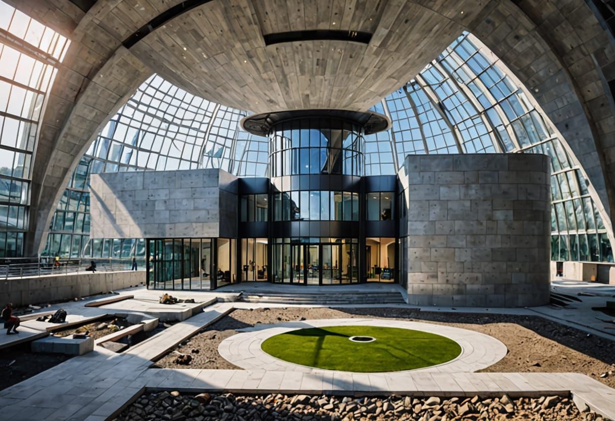 Stunning Public Building with Vibrant Aluminum Cladding