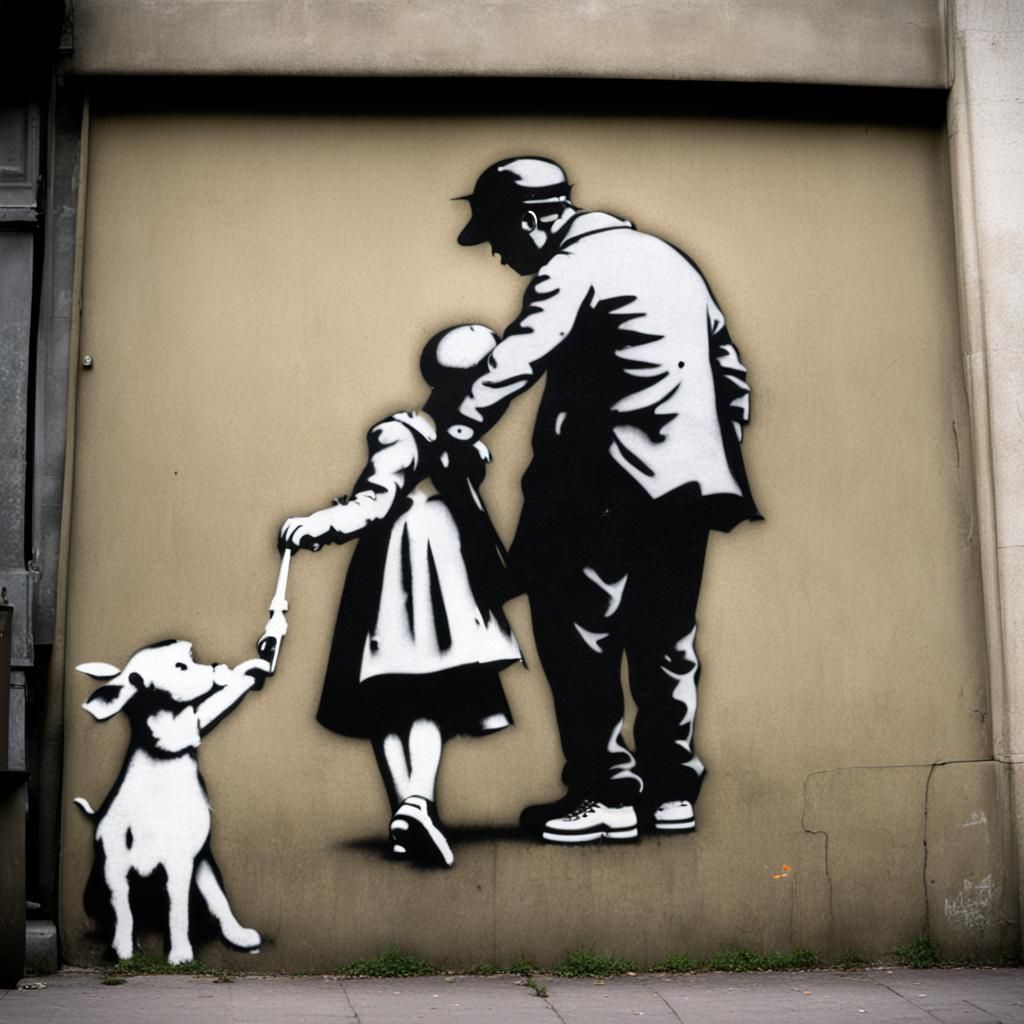 Banksy-Inspired AI Art