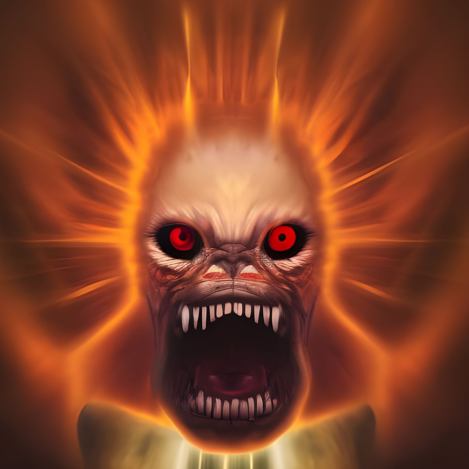 Fierce Woman in a Fit of Rage Portrait