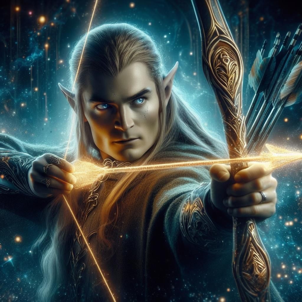 Legolas Shooting a Glowing Arrow