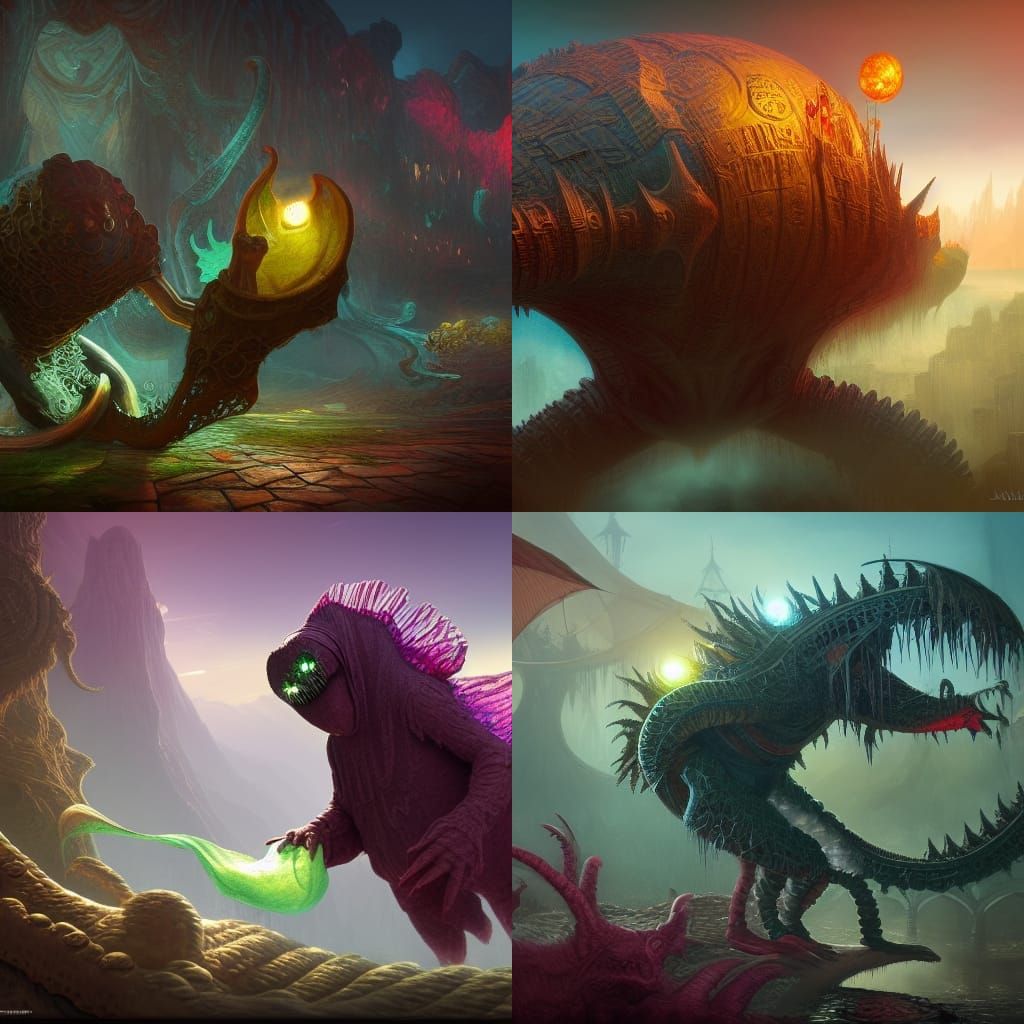 Fantastical Condom Monster Concept Art