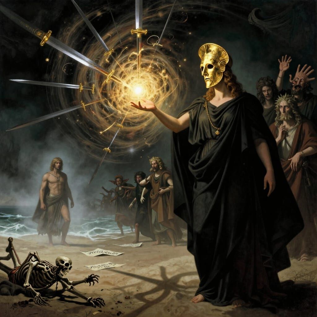 Muse's Prophecy: Agamemnon's Golden Mask and Odysseus' Fate