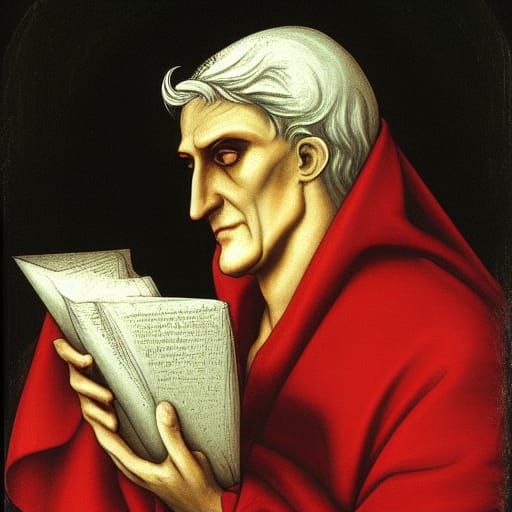 Dante Alighieri Portrait in Renaissance Style