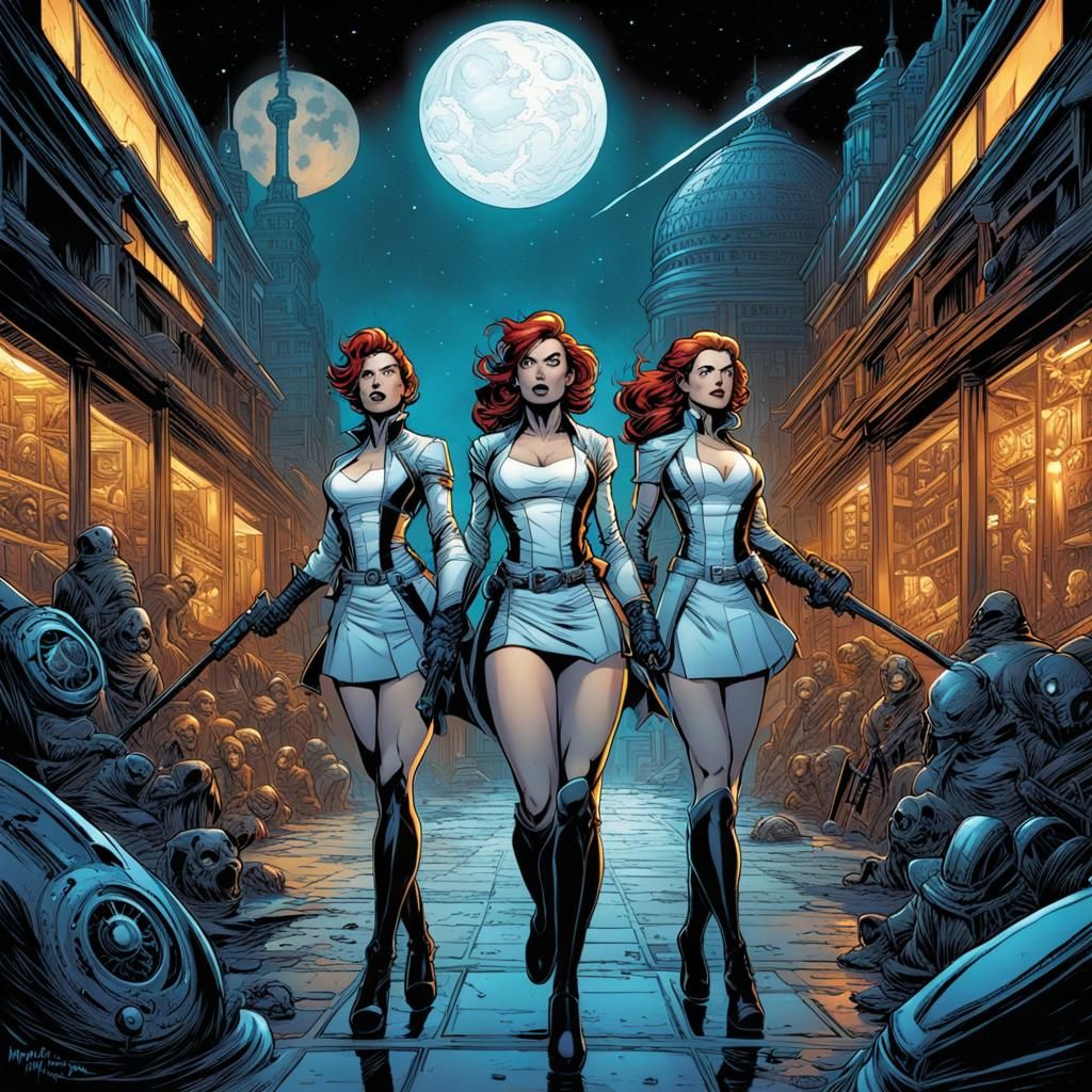The Mercury Girls: Comic Book Art