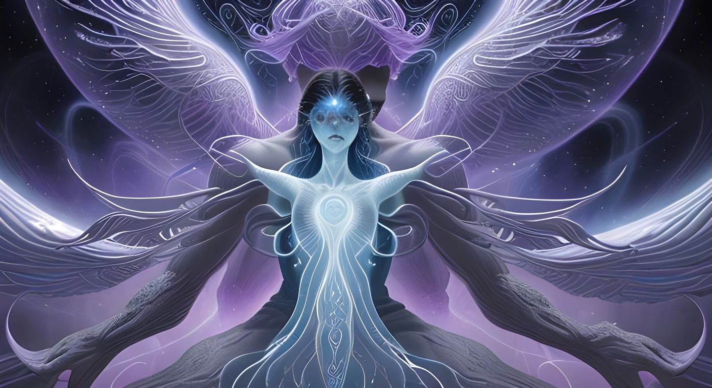Astral Battle of Psychic Entities: Visionary Art