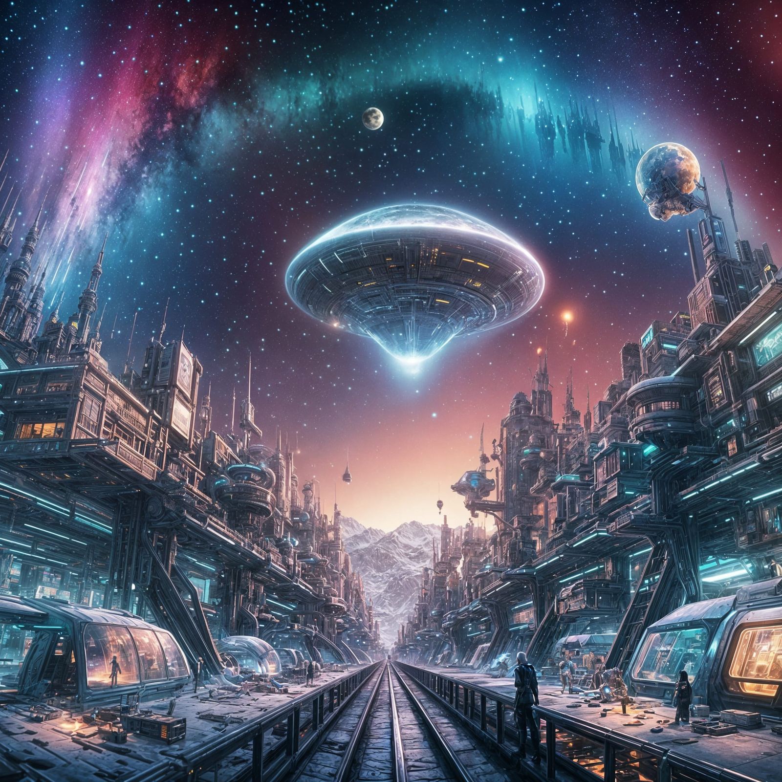 Ethereal Science Fiction Utopian Character Render