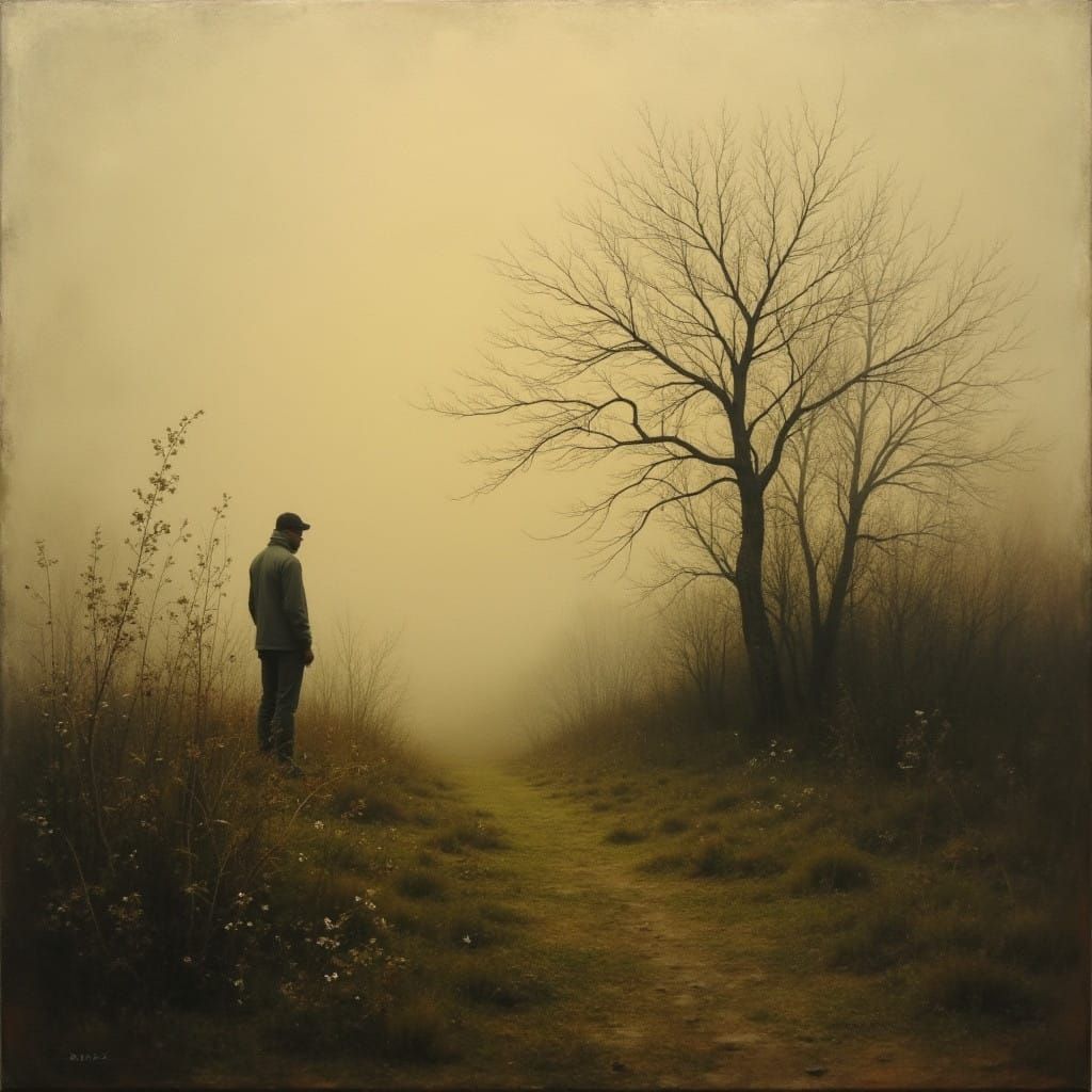 Serene Landscape in Muted Earth Tones