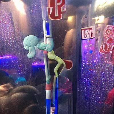 Squidward's Unexpected Performance on Stripper Pole
