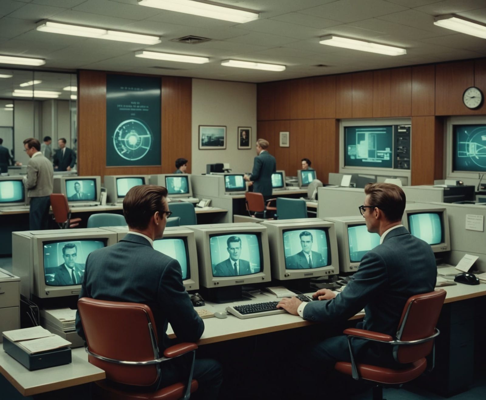 Retro Futuristic Office in Liminal Space