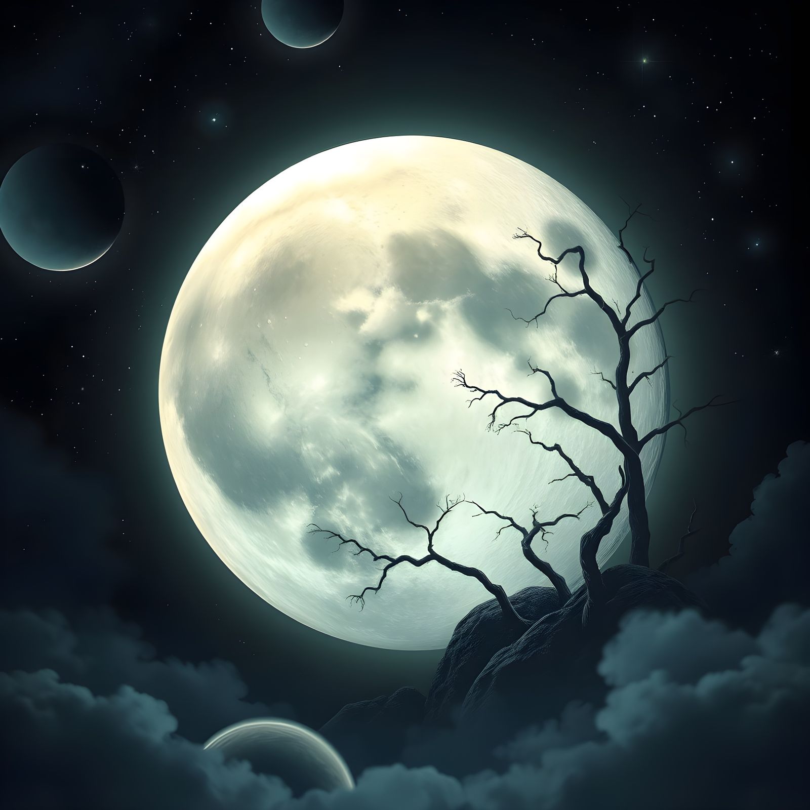 Whimsical Moon: An Otherworldly Vision