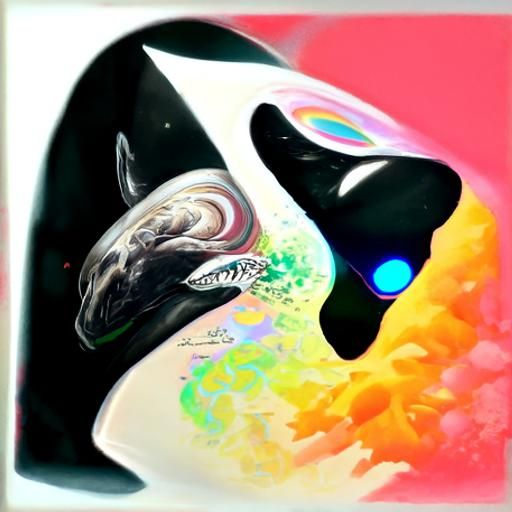 Cosmic Orca: Holographic Astral Illustration