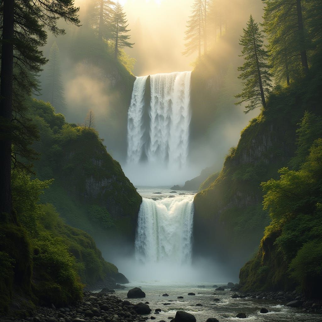 Dramatic Spring Morning at Snoqualmie Falls