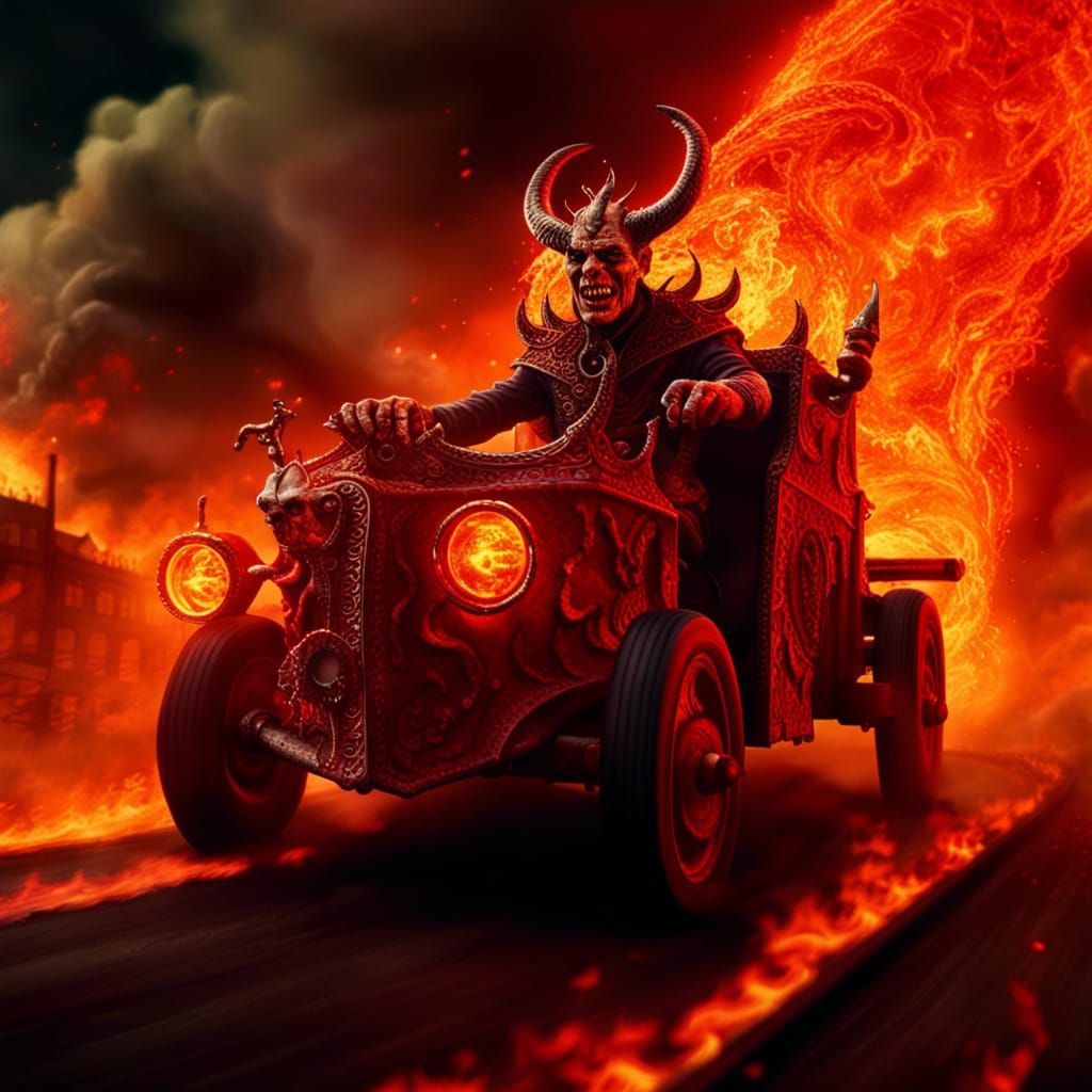 Satan Drives the Popemobile Through Hell