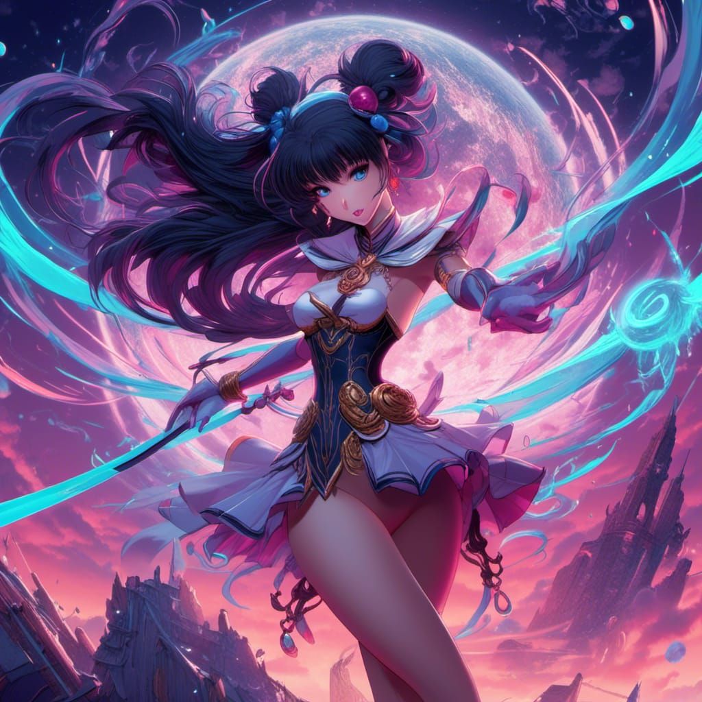 Sailor Pluto Fantasy Concept Art in 8k