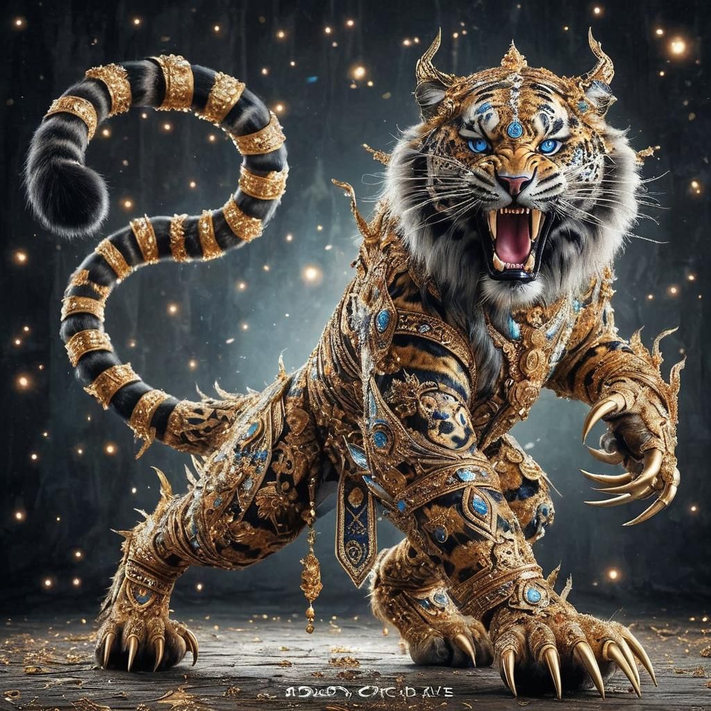 Leopard Sneeze Attack with Thai Golden Patterns