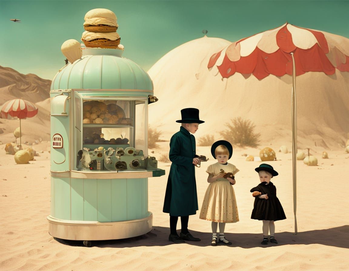 Surreal Sci-Fi First Contact in Retro Style