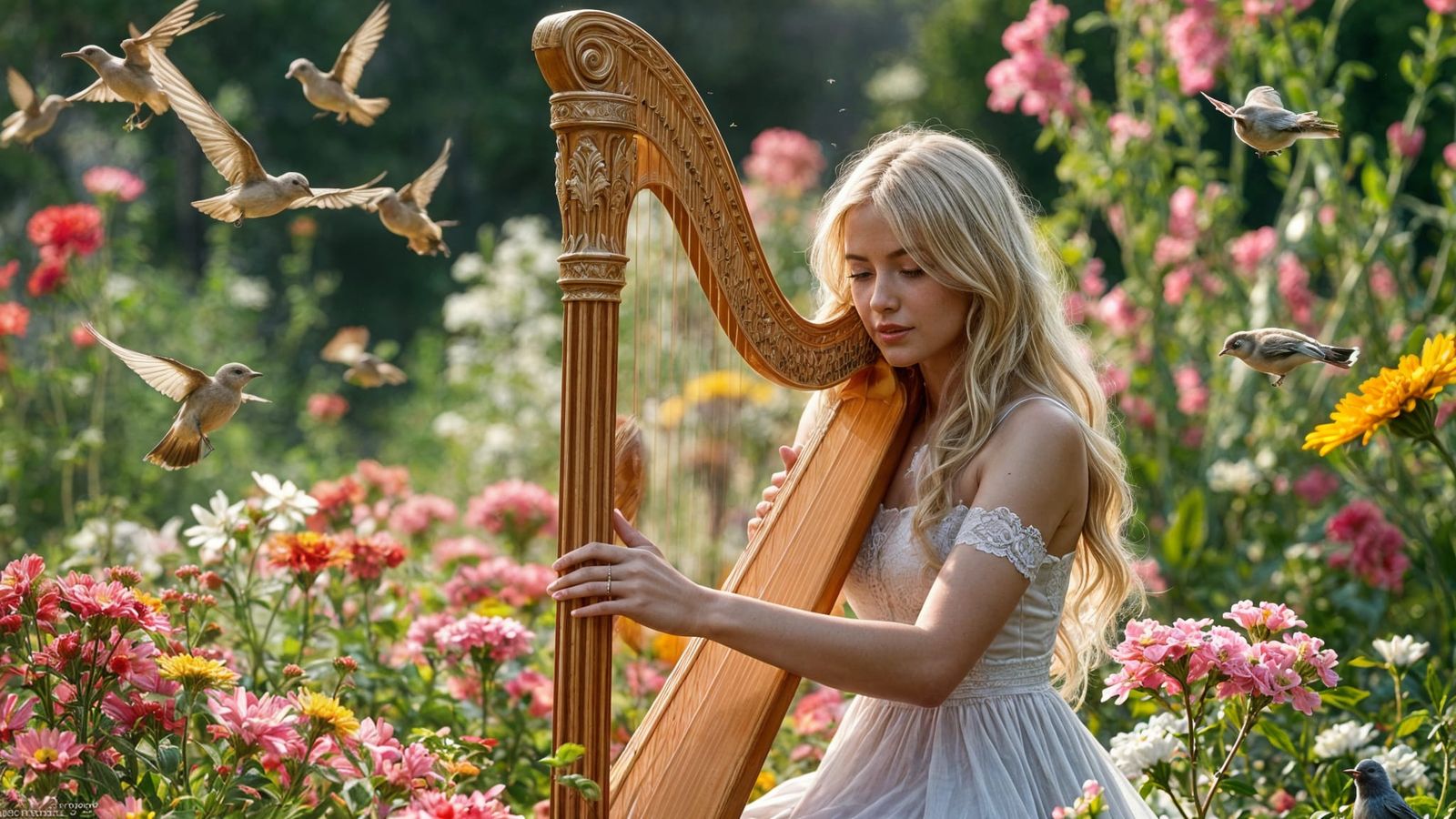 Ethereal Garden Concert in Vibrant Colors