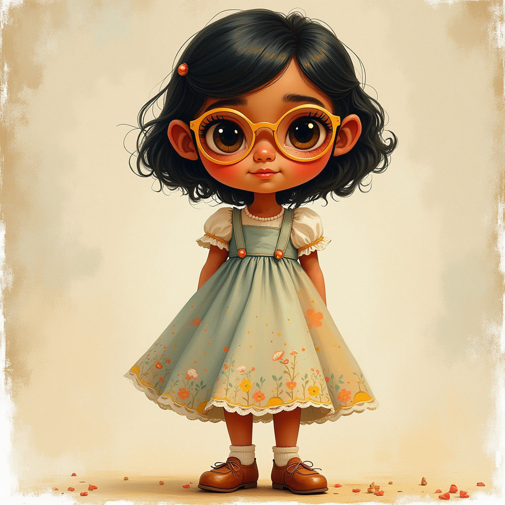 Girl with Down Syndrome in Impressionist Portrait