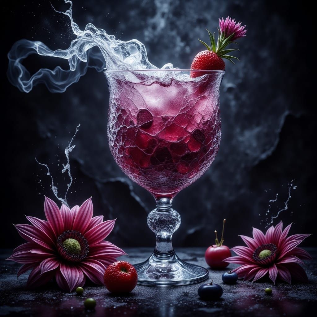 Ominous Velvet Drink in a Dark Crystal Goblet