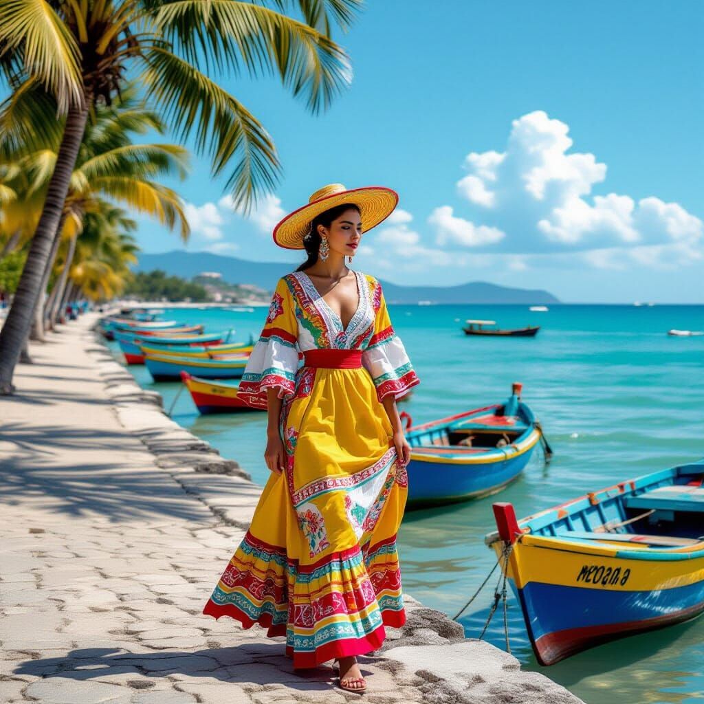 Veracruz Traditional Dress by the Sea