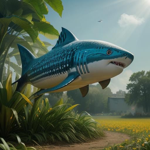 Menacing Corn Cob with Bushy Mustache Splash Art