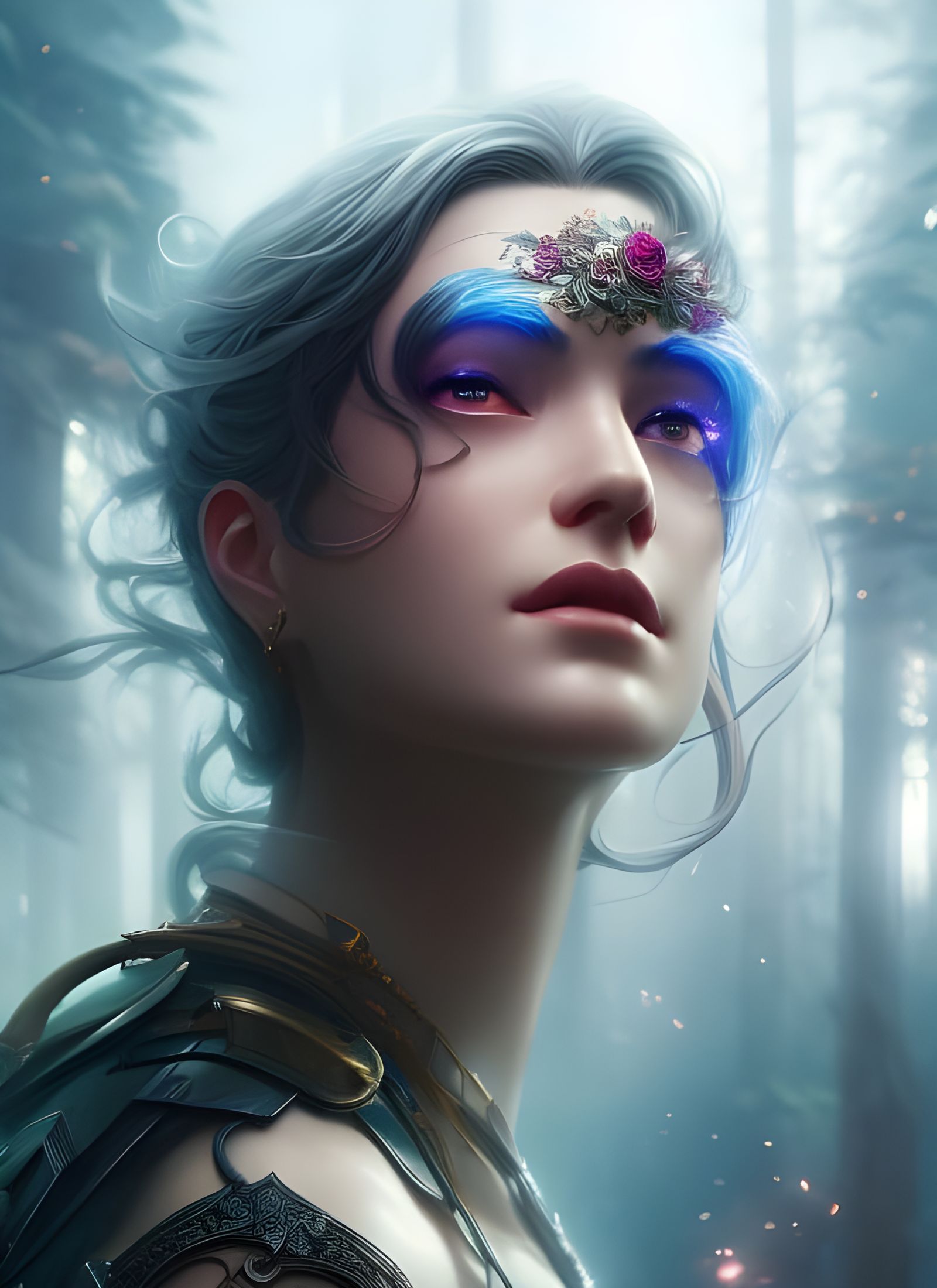 Neon Stargazer Lilies in Hyper-Realistic Digital Art