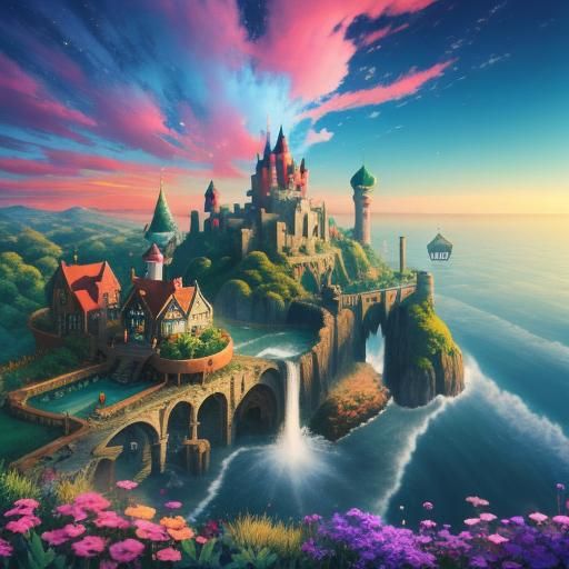 Dreamlike Landscape of a Fantastical World