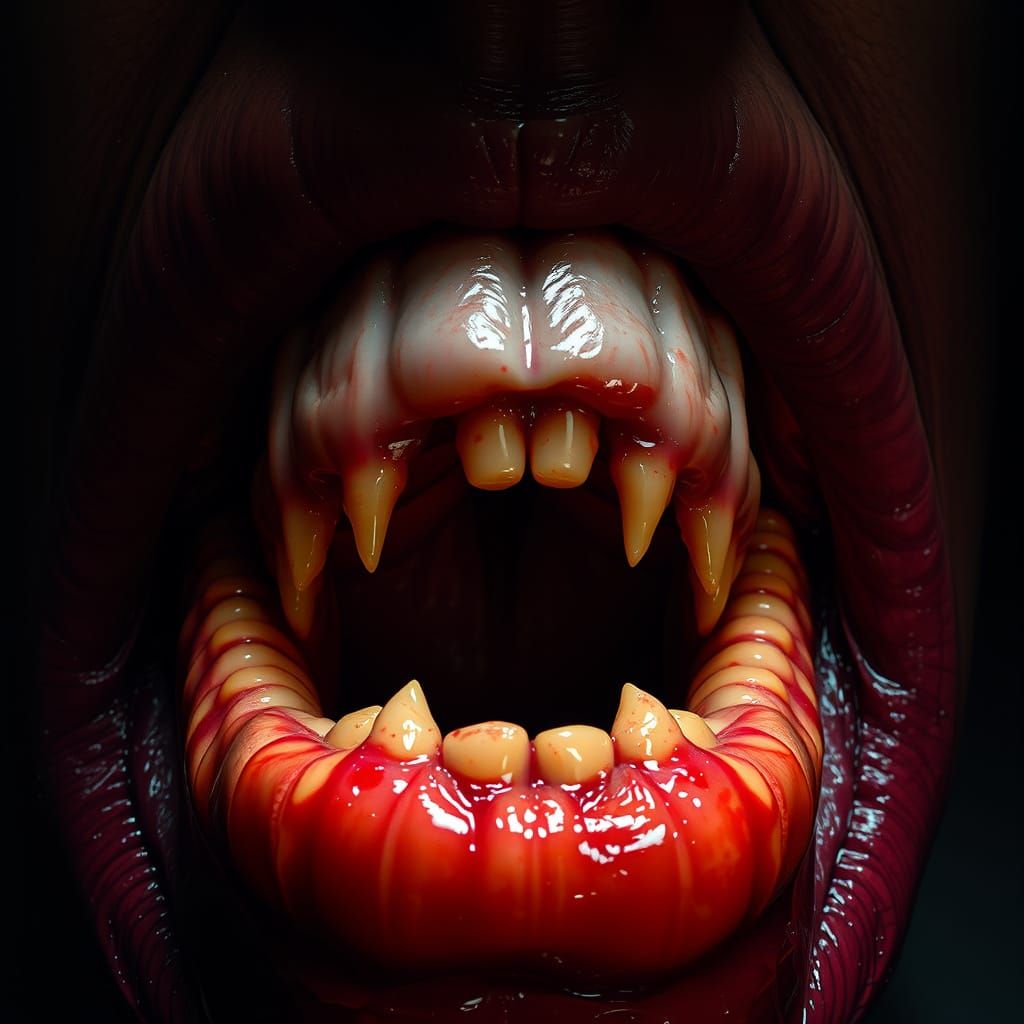 Eerie Bulbous Gums Macro, Okuda San Miguel Style