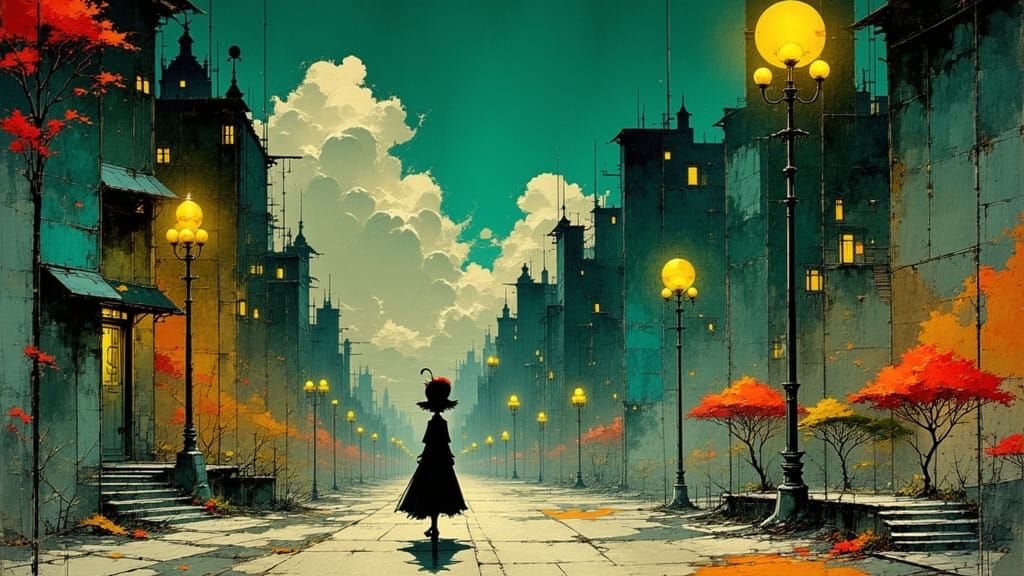 Elegant Figures on the Boulevard of Broken Dreams