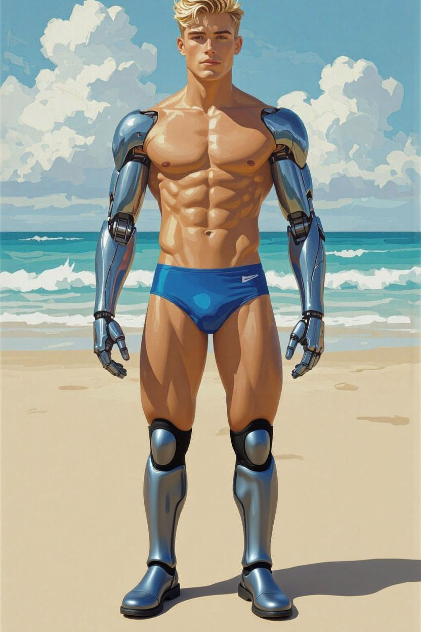 Bionic Athlete on the Beach