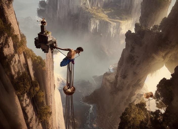 Circus Walker Between Worlds: A Greg Rutkowski Inspired Fant...