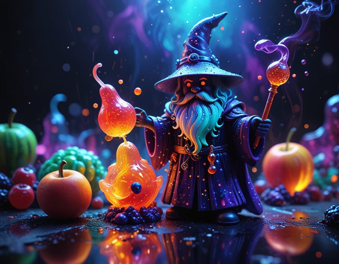Fantastical Futurist Wizard in Vibrant Claymation Style