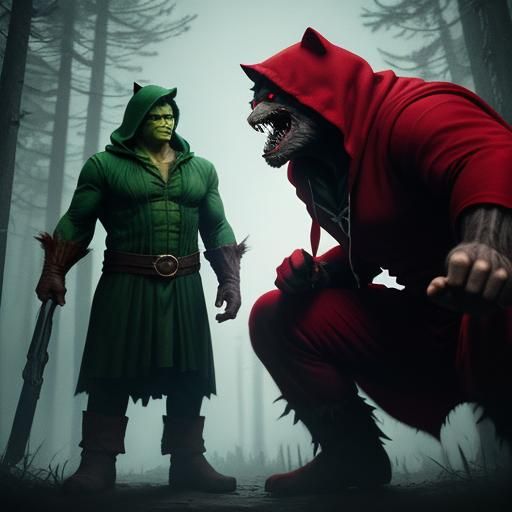 Hulk Red Riding Hood and the Big Bad Wolf