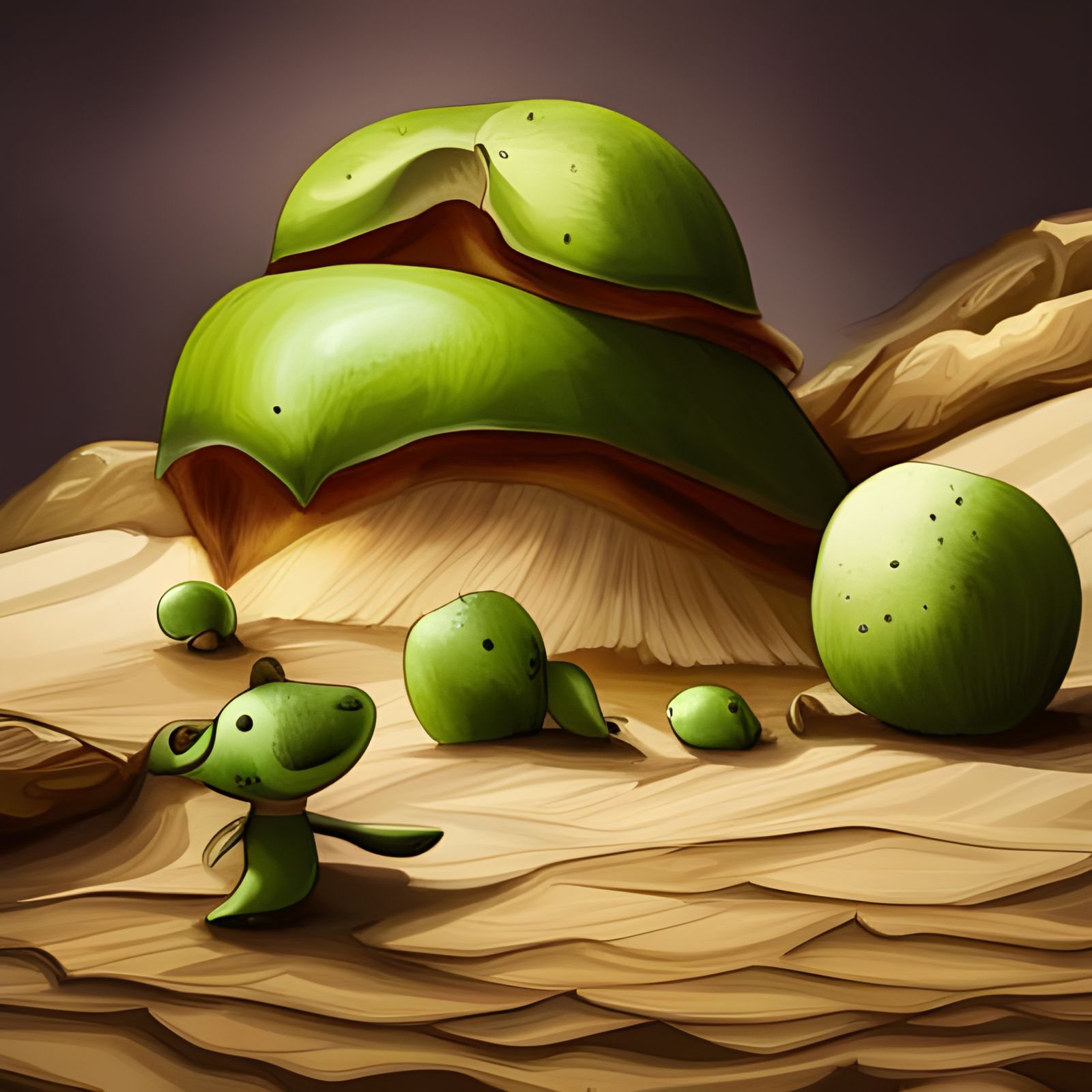 Apple Turtle: An AI Generated Image