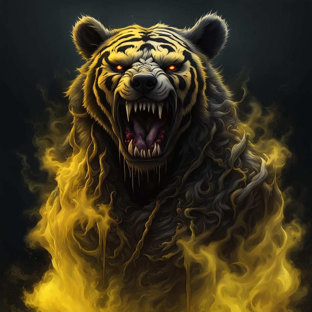 Undead Hybrid Creature Portrait in Surrealist Style